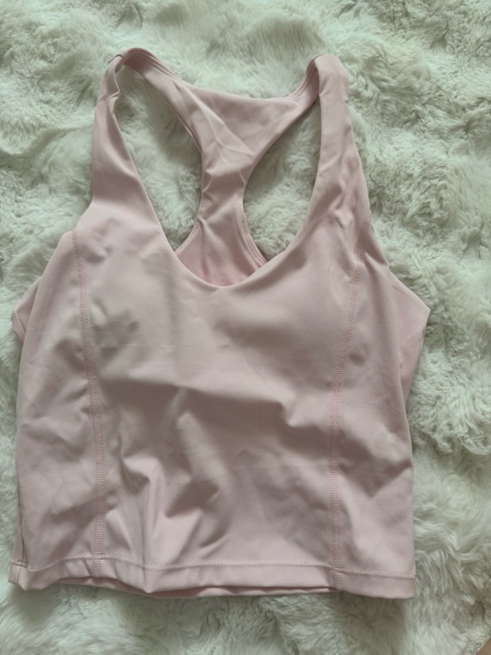 Light Pink Racerback Sports Bra Top - Picture 2 of 2